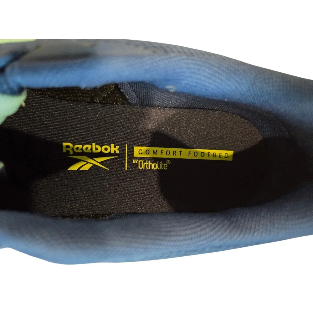 Reebok Womens Navy Mint Green‎ Running Shoes GY7721 Ortholite Sneakers Size 8.5